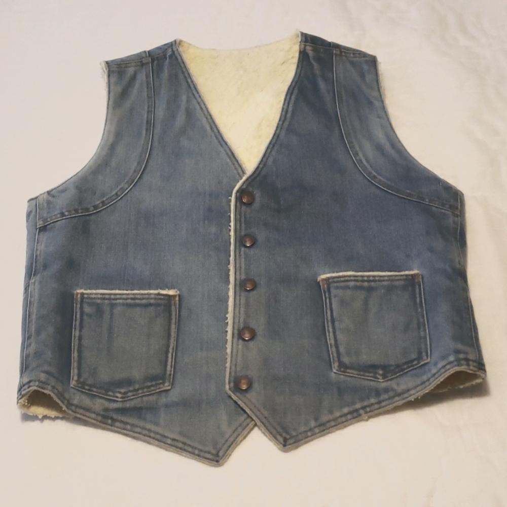 Big Smith Fuzzy lined Snap Vest